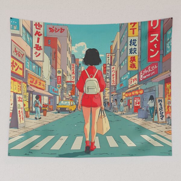 Item preview, Anime girl exploring Tokyo designed and sold by YChangShop.