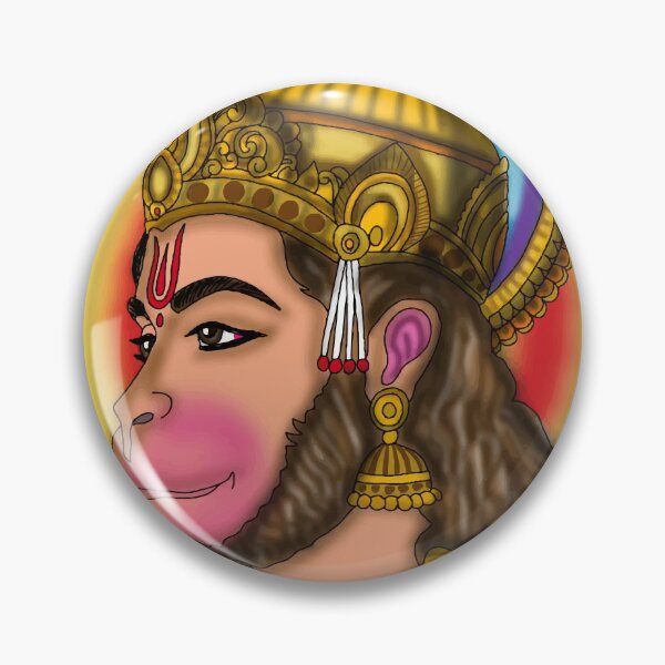 Item preview, Lord Hanuman Artwork | Powerful Hindu God Digital Painting Illustration designed and sold by Harshit_Digital_Arts.