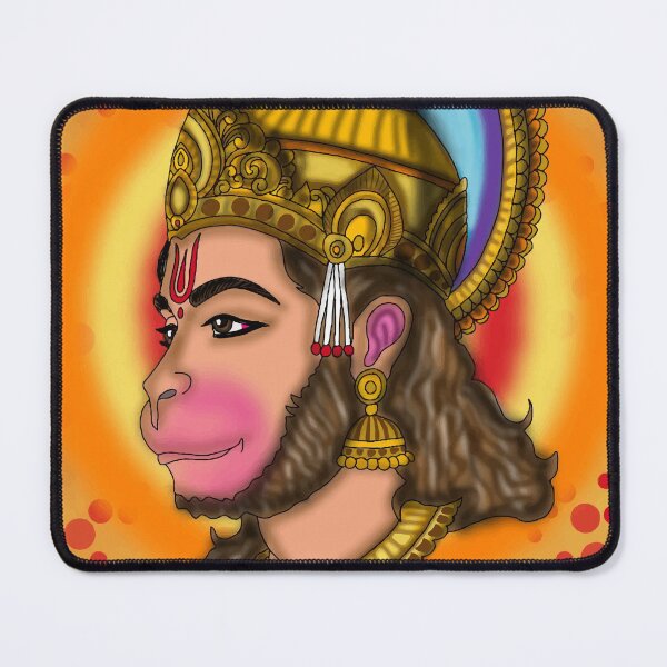 Item preview, Lord Hanuman Artwork | Powerful Hindu God Digital Painting Illustration designed and sold by Harshit_Digital_Arts.