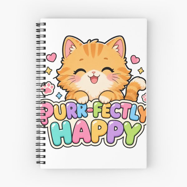Item preview, Purr-fectly Happy Sweet Kawaii Cat designed and sold by BoosterShop.