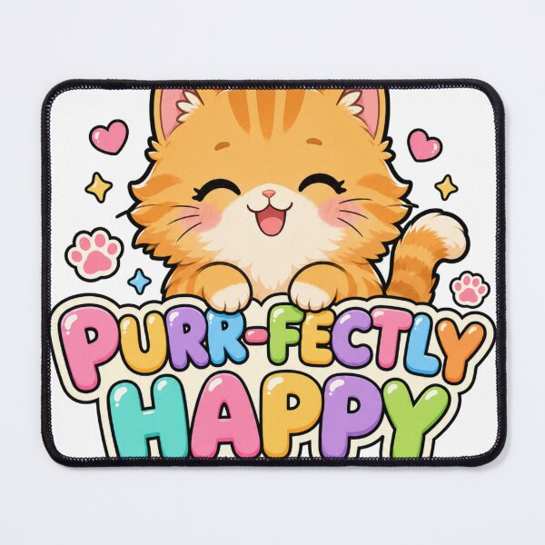 Item preview, Purr-fectly Happy Sweet Kawaii Cat designed and sold by BoosterShop.
