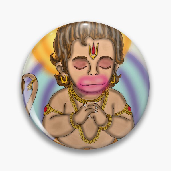 Item preview, Lord Hanuman Artwork | Powerful Hindu God Digital Painting Illustration designed and sold by Harshit_Digital_Arts.