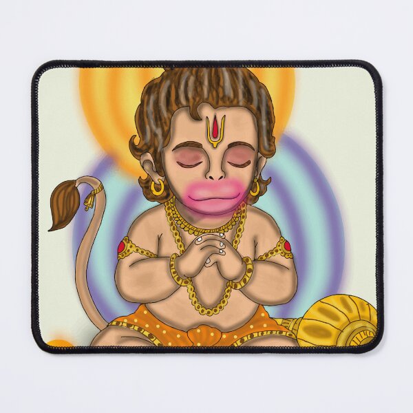 Item preview, Lord Hanuman Artwork | Powerful Hindu God Digital Painting Illustration designed and sold by Harshit_Digital_Arts.