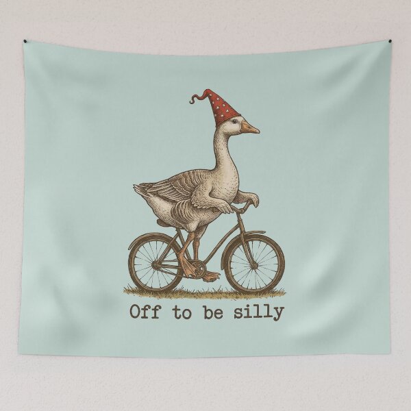 Item preview, Funny Goose on Wheels Off To Be Silly designed and sold by NosandEdgy.
