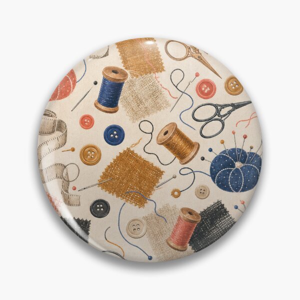 Item preview, Sewing Notions Tossed Repeat Pattern designed and sold by VerdantStudio.