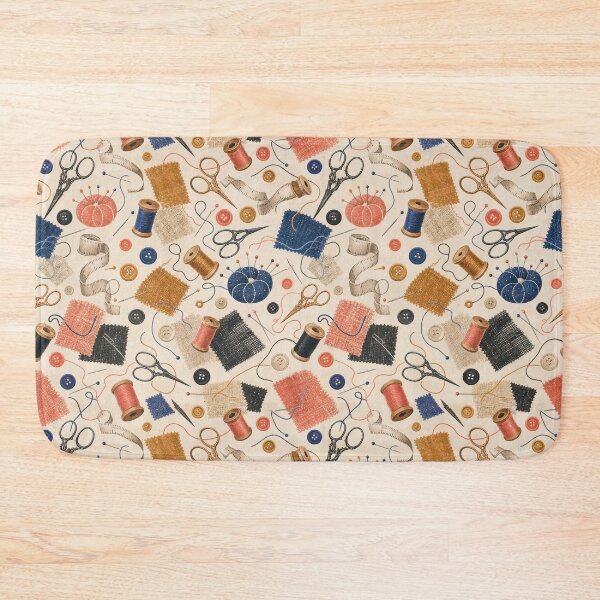 Item preview, Sewing Notions Tossed Repeat Pattern designed and sold by VerdantStudio.