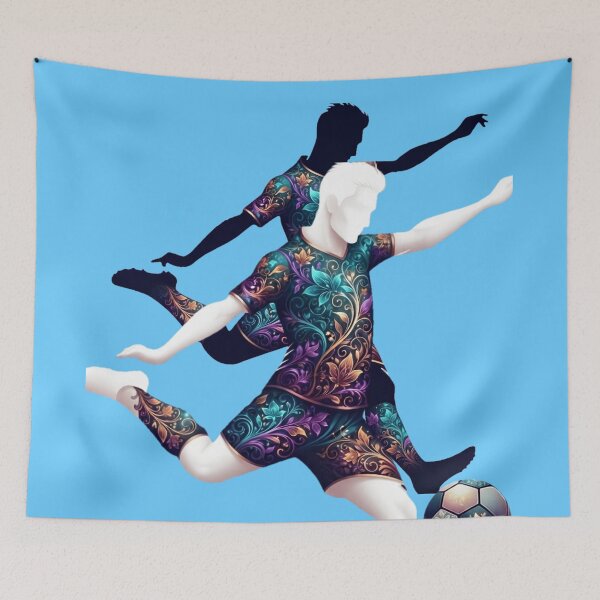Item preview, Dynamic Soccer Player Art in Vibrant Colors designed and sold by Pastel Art Design1.