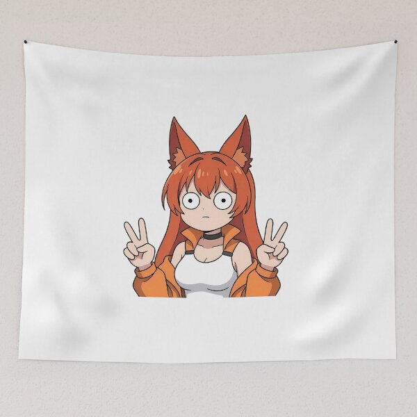 Item preview, Amelie Azazel Iruma Kun Orange Hair Fox Ears Peace designed and sold by earlobejerk.