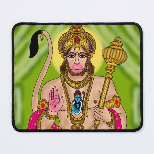 Item preview, Lord Hanuman Artwork | Powerful Hindu God Digital Painting Illustration designed and sold by Harshit_Digital_Arts.