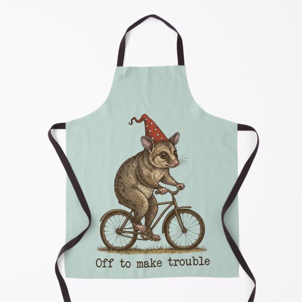 Item preview, Off to Make Trouble Funny Possum Cycling designed and sold by NosandEdgy.