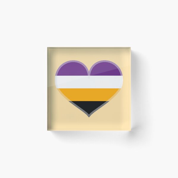 Item preview, Non-Binary Alt Pride Heart [Orange Edition] designed and sold by Roxzania.