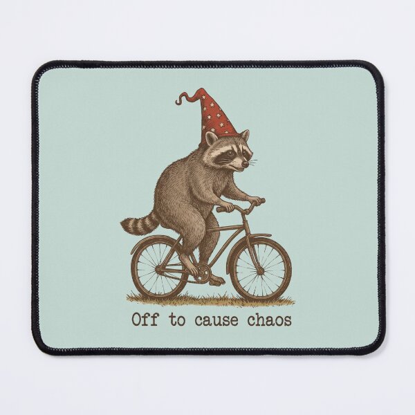 Item preview, Chaotic Raccoon Bicycle Adventure designed and sold by NosandEdgy.