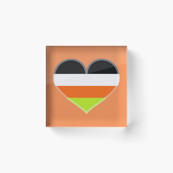 Item preview, Older Non-Binary Pride Heart [Orange Edition] designed and sold by Roxzania.