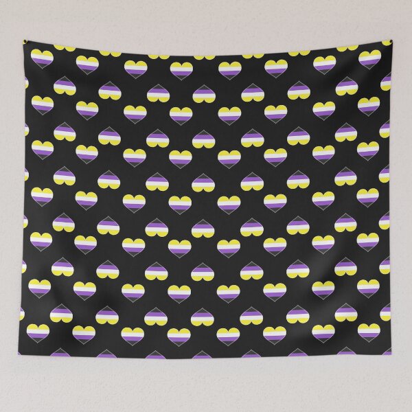 Item preview, Non-Binary Pride Heart [Dark Edition] designed and sold by Roxzania.
