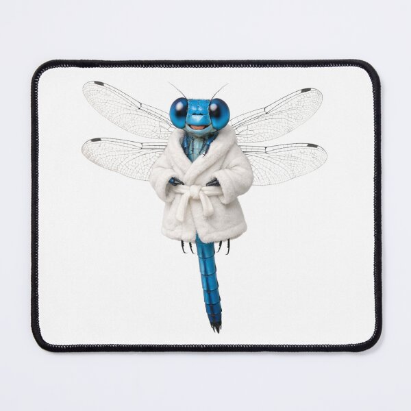 Item preview, Relaxing Bathrobe Blue Dragonfly designed and sold by Sillytoe.