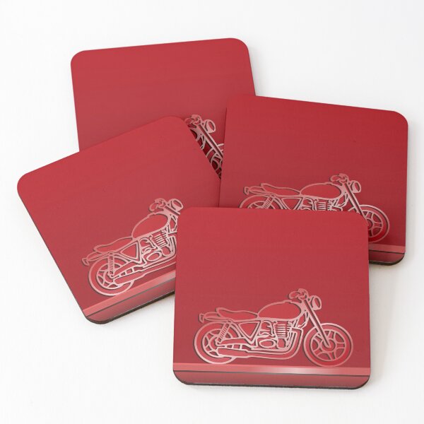 Item preview, Motorbike Line Drawing Black and Red designed and sold by Adamo-illustration.