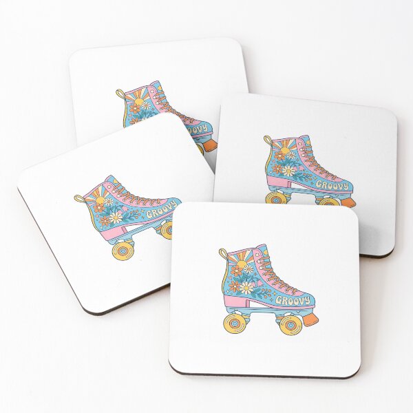 Item preview, Retro Floral Roller Skate Sticker | 70s Vintage Aesthetic designed and sold by Nexyra_Labs Art Studios.