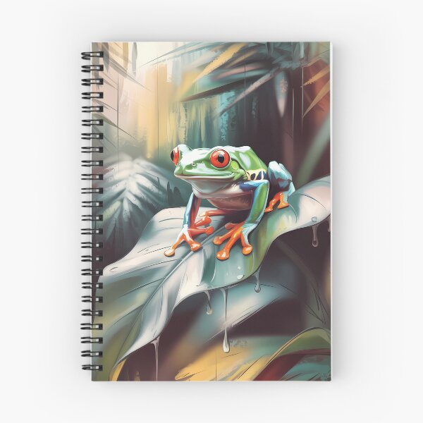 Item preview, Red-Eyed Tree Frog Oil Painting Rainforest Art designed and sold by SellingWSarah17.