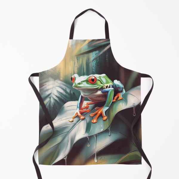 Item preview, Red-Eyed Tree Frog Oil Painting Rainforest Art designed and sold by SellingWSarah17.