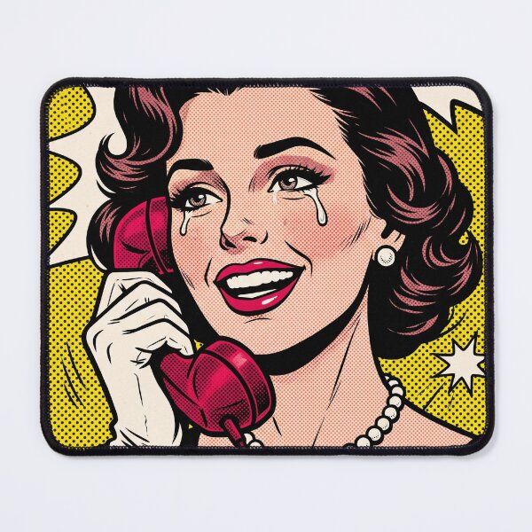 Item preview, Retro Comic Woman Crying Joyful Tears Vintage Vibe designed and sold by Pride Emblem Prints.