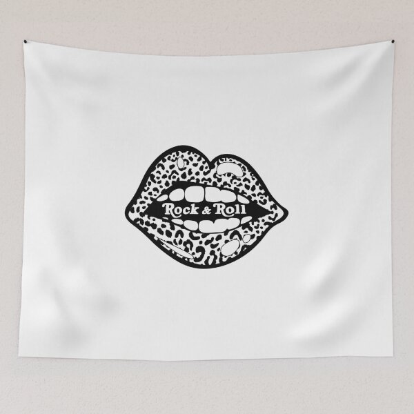 Item preview, Leopard Print Lips Rock and Roll Graphic Art designed and sold by The secret storage room.