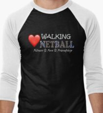 Love Walking Netball - theme Queensland Australia Men's Baseball ¾ T-Shirt