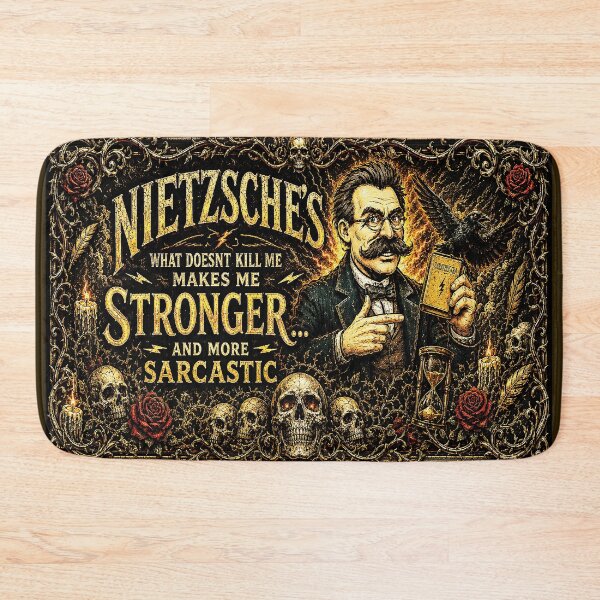 Item preview, Nietzsche Quote: What Doesn't Kill Me Makes Me Stronger and More Sarcastic | Dark Humor Philosophy Gift designed and sold by Alchemy Forge.