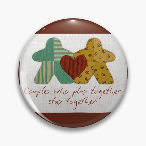 Item preview, Patchwork Quilt Meeple Couple Heart Love designed and sold by TackyTime.