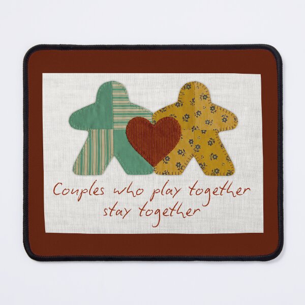 Item preview, Patchwork Quilt Meeple Couple Heart Love designed and sold by TackyTime.