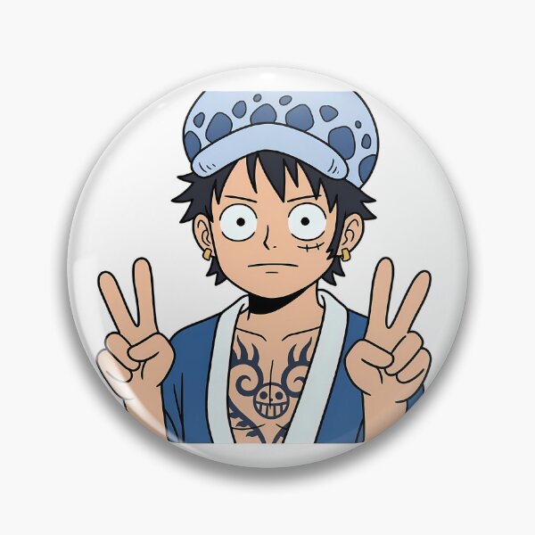 Item preview, Trafalgar Law One Piece Spotted Hat Peace Pose designed and sold by earlobejerk.
