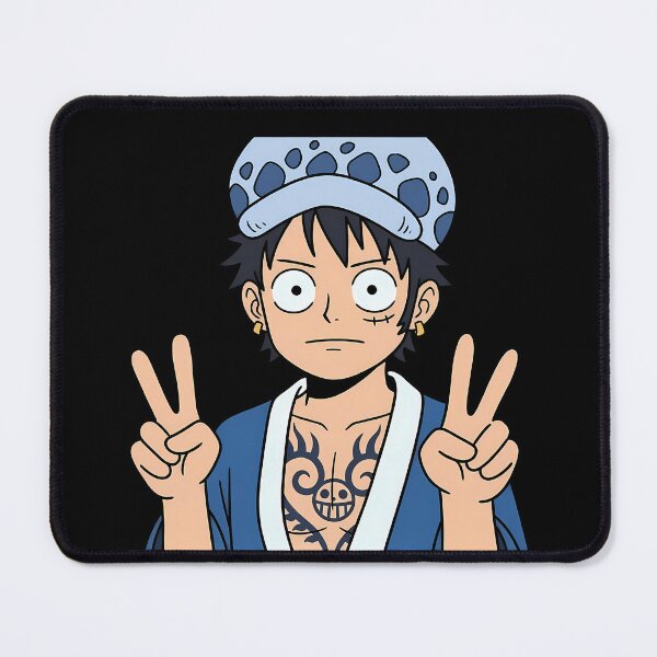 Item preview, Trafalgar Law One Piece Spotted Hat Peace Pose designed and sold by earlobejerk.