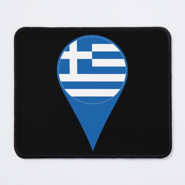 Item preview, Greece Flag Location Pin Map Marker | Greek Destination GPS Icon designed and sold by NTGUILTY.