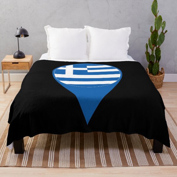 Item preview, Greece Flag Location Pin Map Marker | Greek Destination GPS Icon designed and sold by NTGUILTY.