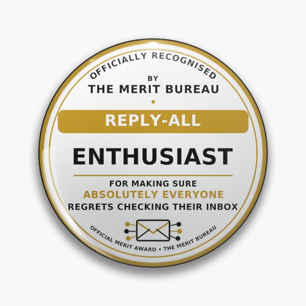 Item preview, Funny Coworker Gift | Reply-All Enthusiast Email Award designed and sold by TheMeritBureau.