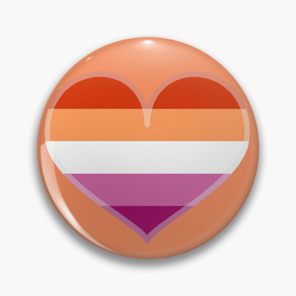Item preview, Lesbian Pride Heart [Orange Edition] designed and sold by Roxzania.
