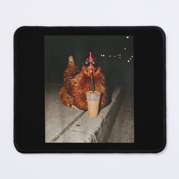 Item preview, Funny Chickens Drinking Iced Coffee Meme designed and sold by VioIneka.