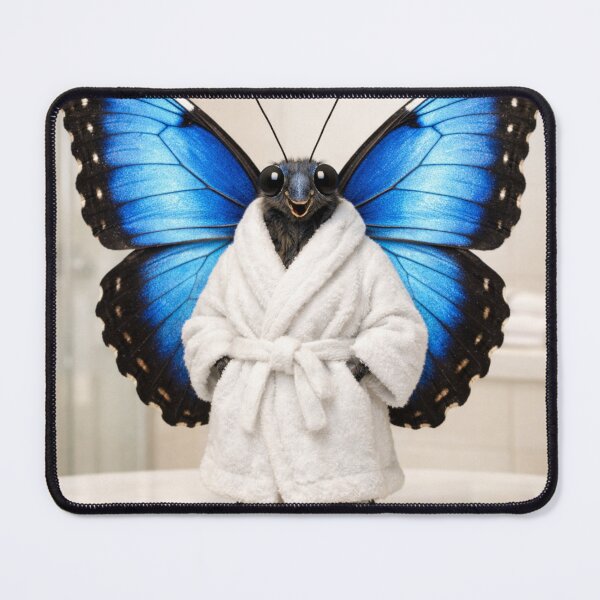 Item preview, Cozy Bathrobe Blue Morpho Butterfly designed and sold by Sillytoe.