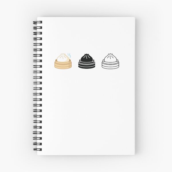 Item preview, Three Dumpling Illustrations – Black Outline and Colored Food Set designed and sold by EmeraldeaArt.