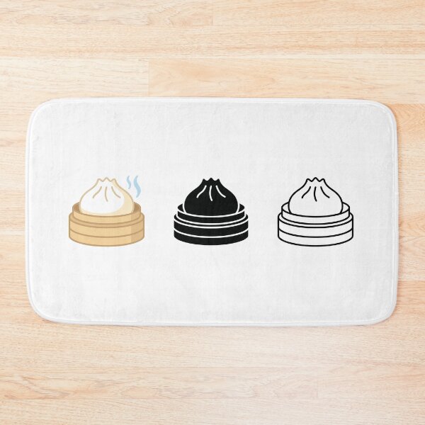 Item preview, Three Dumpling Illustrations – Black Outline and Colored Food Set designed and sold by EmeraldeaArt.