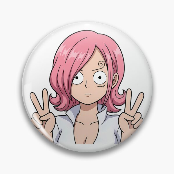 Item preview, Vinsmoke Reiju One Piece Pink Hair Double Peace designed and sold by earlobejerk.