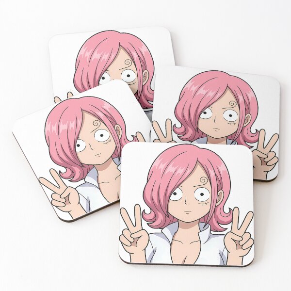 Item preview, Vinsmoke Reiju One Piece Pink Hair Double Peace designed and sold by earlobejerk.