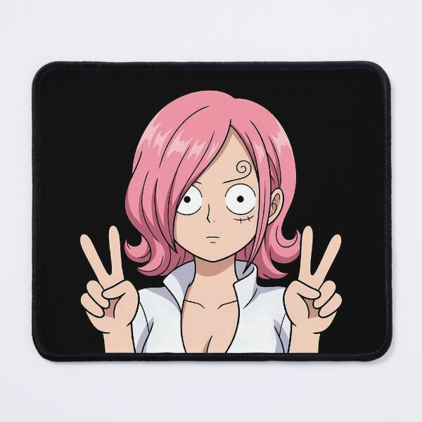 Item preview, Vinsmoke Reiju One Piece Pink Hair Double Peace designed and sold by earlobejerk.