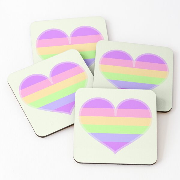 Item preview, Gay Rainbow Pastel Pride Heart [Green Edition] designed and sold by Roxzania.