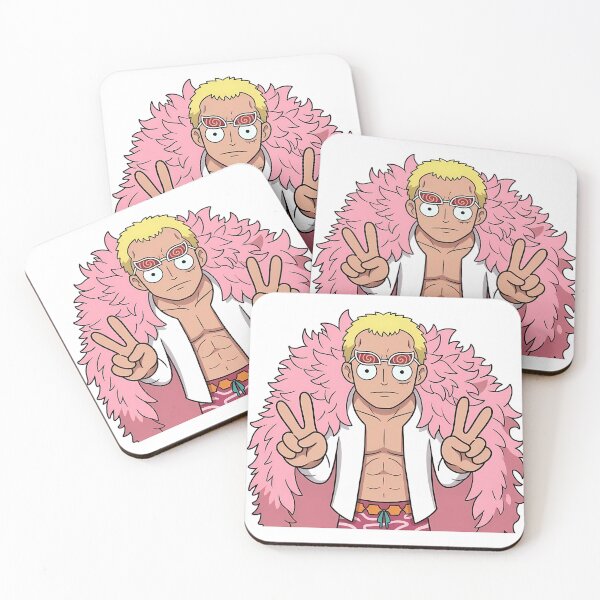 Item preview, Donquixote Doflamingo One Piece Pink Feather Peace Pose designed and sold by earlobejerk.