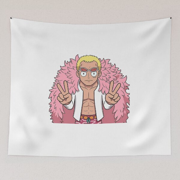 Item preview, Donquixote Doflamingo One Piece Pink Feather Peace Pose designed and sold by earlobejerk.