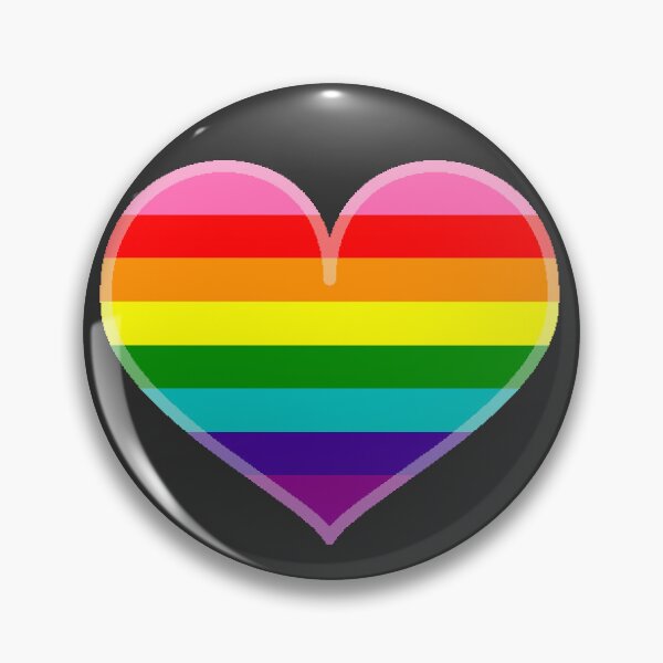 Item preview, Gay Rainbow 8-stripe Pride Heart [Dark Edition] designed and sold by Roxzania.