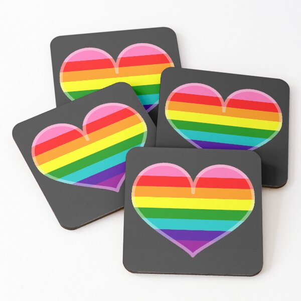Item preview, Gay Rainbow 8-stripe Pride Heart [Dark Edition] designed and sold by Roxzania.