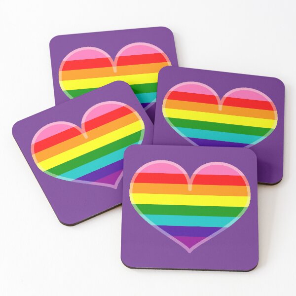 Item preview, Gay Rainbow 8-stripe Pride Heart [Purple Edition] designed and sold by Roxzania.