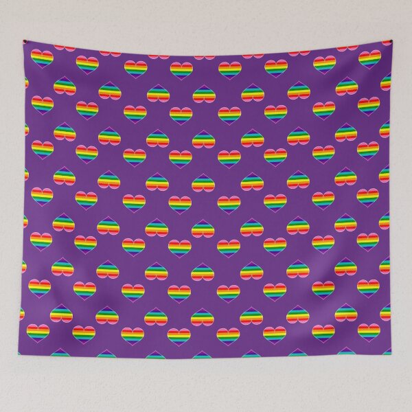 Item preview, Gay Rainbow 8-stripe Pride Heart [Purple Edition] designed and sold by Roxzania.
