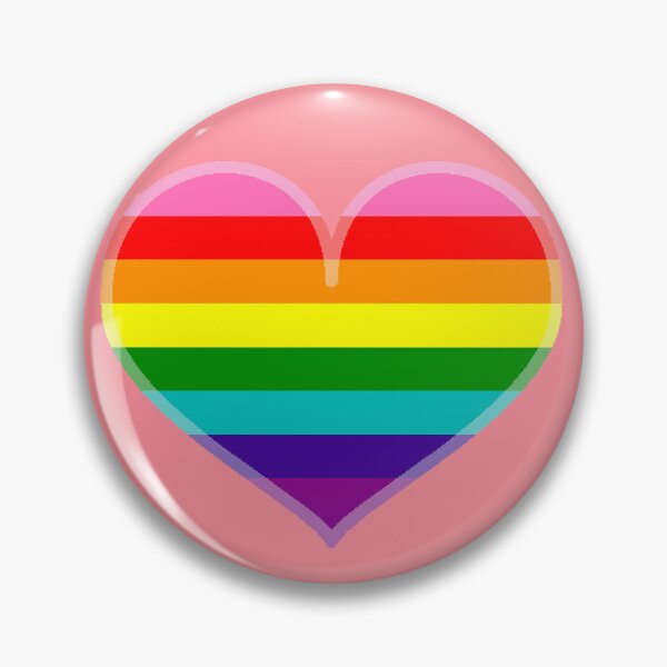 Item preview, Gay Rainbow 8-stripe Pride Heart [Pink Edition] designed and sold by Roxzania.